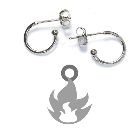 Pendientes mini-aro bolita Fuego TCG || CATCH THEM ALL -TCG-